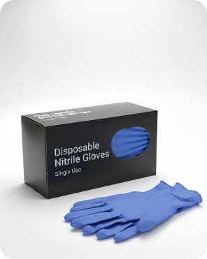 Disposable nitrile gloves for laboratory use